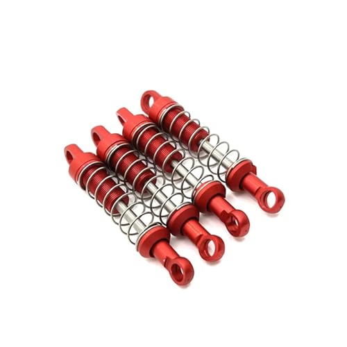 Compatible With MN For MN168 For MN78 1/12 RC Car Parts Metal Upgrade Non-Hydraulic External For Spring Shock Absorber Set RC Assortment(Red) - color: Red