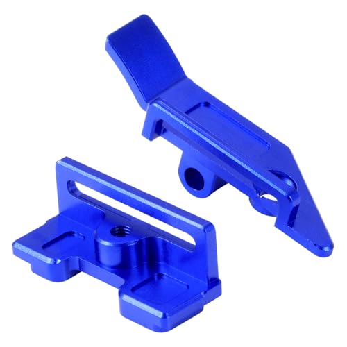 Battery Plate with Strap for Tra-xxas 1:16 Mini Maxx/XRT | Aluminium Mounting Tray 4WD VXL-3S Monster Truck Upgrades (Black) - color: Blue