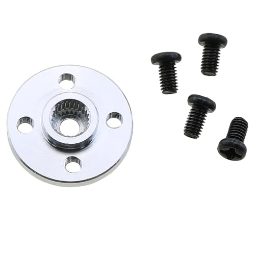 6-Piece Metal Servo Horn Set Aluminum Round 25T Standard Servo Wheel with Screws for RC Robot Boat Car Aircraft Modification Parts
