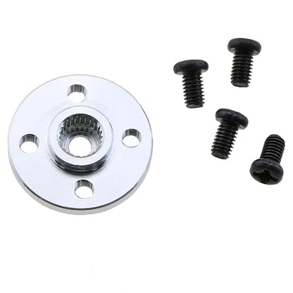 6-Piece Metal Servo Horn Set Aluminum Round 25T Standard Servo Wheel with Screws for RC Robot Boat Car Aircraft Modification Parts