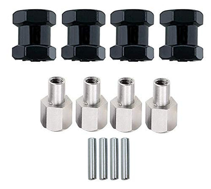 Aluminum 12mm Wheel Hex Hub with 15mm Offset Extension for SCX10 | Hex Drive Adaptor for 1/10 RC Crawler Axial SCX10 SCX10 II D90 Repairing and Upgrading
