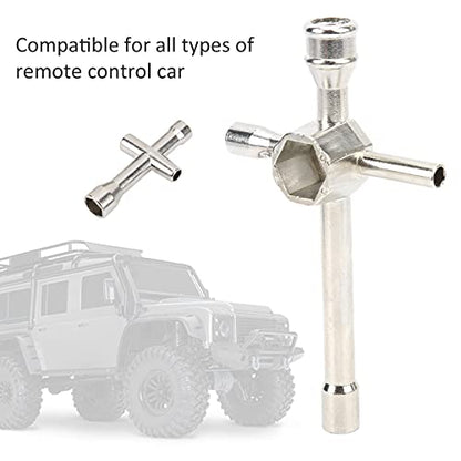 Socket Set, Steel RC Cross Wrenches, Hex Driver for Tire Nut and Removal for RC Cars and Vehicles