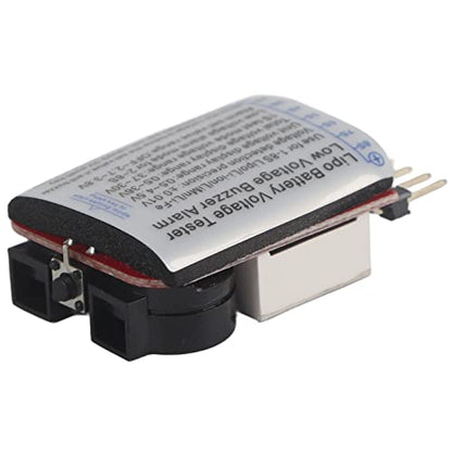Lipo Battery Voltage Tester Low Voltage Alarm Buzzer Checker 2 in 1 RC Accessory for 1 8S Lipo Li ion LiMn Li Fe Batteries Plastic Shell Durable 3Pcs Set