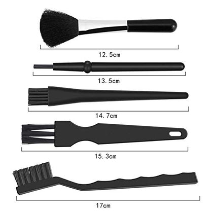 9 in 1 Anti Static Brushes Small Cleaning Kit Multi-Purpose Nylon Brush for Keyboard, PC Motherboards, Camera, Phone, Laptop, MacBook, Computer | 9 nylon anti-static brushes for cleaning keyboards, PCs cameras and electronics without scratching delicate s