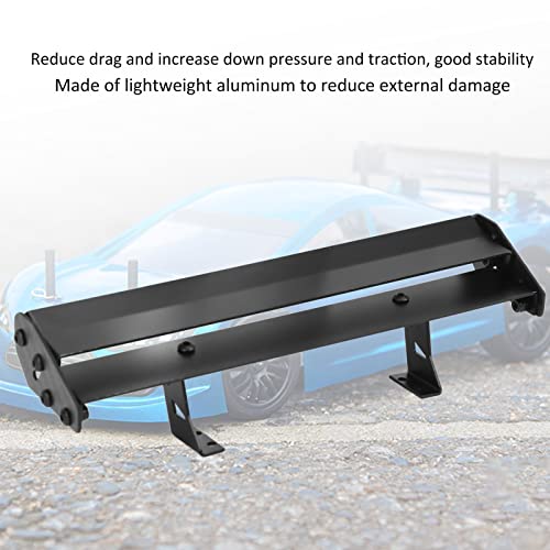 Drfeify RC Car Metal Tail Rear Spoiler Wing Set, Universal Upgrade DIY Parts for 1/10 RC On Road Racing Drift Car