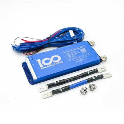 DALY Smart BMS 24V-60V 80A Built-in 1A Active Balancer | Bluetooth App Monitoring. 8S-17S LiFePO4 Li-ion LTO Support. Designed for E-Bikes, Golf Carts, RVs, Solar Systems - style: 80A 8-17S BT