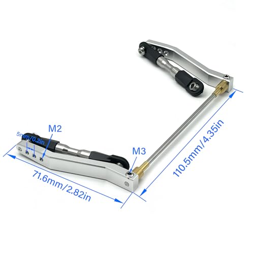 Metal Rear Sway Bar Anti-Roll Kit for 1/10 RC Rock Crawler - color: Silver