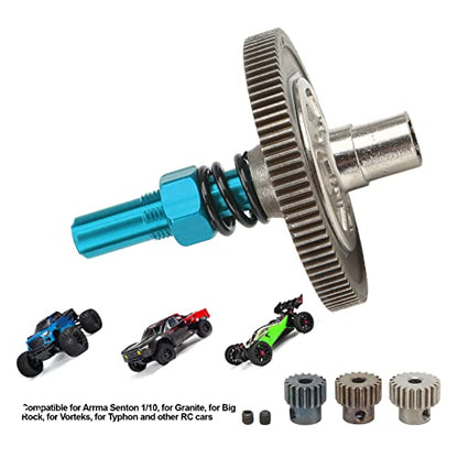 91T Slipper Gear Set, Aluminum Alloy Hardened Steel Differential Slipper Gear Upgrade Parts for Arrma Senton 1/10 for Granite RC Cars (Blue) Arrma Senton Clutch