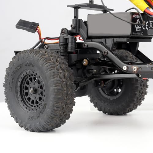 High Clearance Steering Links Set for Axial SCX24 C10 AXI00001 Wrangler JLU AXI00002, 8PCS (Black) - color: Black