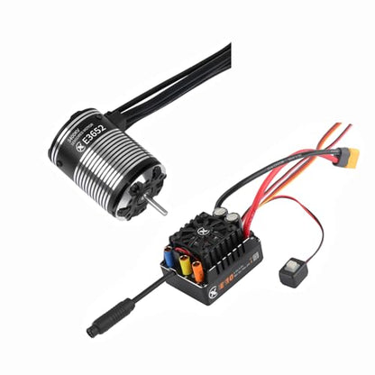 XC E3652 & E10 Sensored Brushless Motor and ESC Combo for RC Car,2S Lipo,IP67 Water Proof,Applicable to:1/10 On-Road,Off-Road,Short Course(Light Load) (5400KV+E10 XT60) - size: 5400KV+E10 XT60