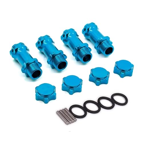 RC Replacement Parts for HSP 1/8 Scale Monster Truck Truggy 1 Set 89108 17mm Wheel Hex 30mm Longer Enhanced Mount Adapter Hub RC Spare Parts(Sky Blue) - color: Sky Blue