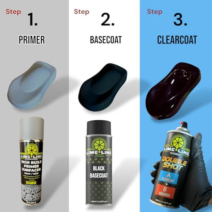 LiME LiNE High Gloss 2K Clearcoat Spray/Aerosol Can Automotive 2 Part Professional Finish (Pack of 2) - color: Pack of 2