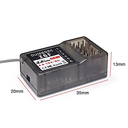 ATA HOBBY DUMBORC X6FG & X6F Receiver Set 6 Channels RC Receiver for DUMBORC X4/X5/X6 Transmitter RC Car Boat Tank Drifting Car