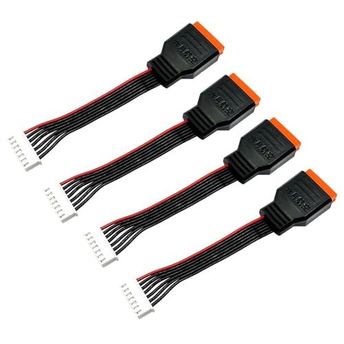 4Pcs JST-XH Balance Cable 2-6S 3S Lipo Battery Balance Charger Extend Expansion Plug Leads Adapter Conversion Line for RC Vehicles Lipo Battery Charging（20cm） - style: 4pcs 20cm