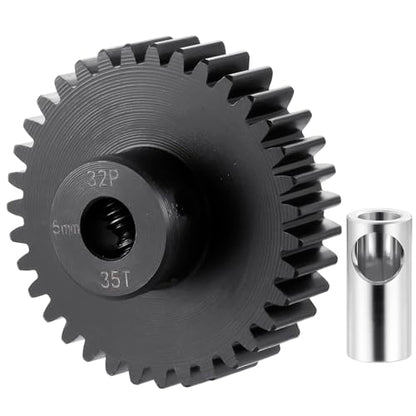 Steel 32P 5mm Pinion Gear 35T Motor Gears for 1/10 1/8 RC Car Parts - size: 35T