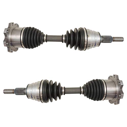 TRQ Front Driver and Passenger Side CV Axle Shaft Assembly Set for 2011-2014 Chevrolet Silverado 2500 HD Silverado 3500 HD GMC Sierra 2500 HD Sierra 3500 HD - style: CSA64117