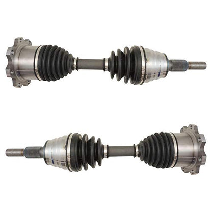 TRQ Front Driver and Passenger Side CV Axle Shaft Assembly Set for 2011-2014 Chevrolet Silverado 2500 HD Silverado 3500 HD GMC Sierra 2500 HD Sierra 3500 HD - style: CSA64117