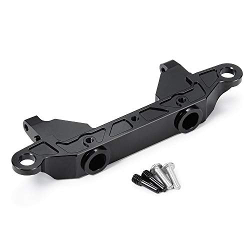Metal Front Plate Bumper Mount for AXIAL SCX10-III AXI03007 1/10 RC Crawler Car (Black) (Rear) - style: Rear