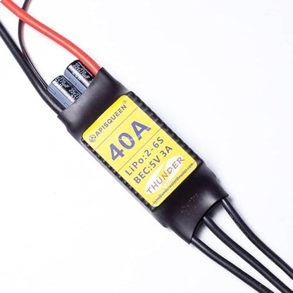 40A ESC 2-6S LiPo Brushless Electric Speed Controller | With BEC XT60 & 4.0mm Plug for RC Drone Airplane Model - size: 40A