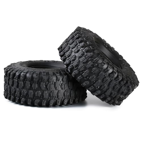 INJORA 2.2inch Crawler Tires 4Pcs RC Rubber Tyre Set Wheel Tires for 1/10 RC Rock Crawler Axial SCX10 RR10 Wraith