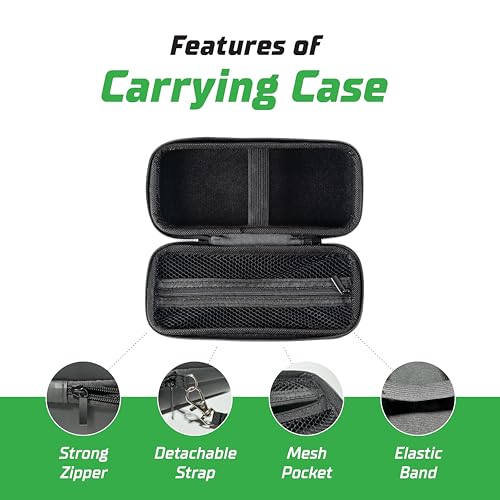 Airmoto Carrying Case for Handheld Tire Inflators, Container Only | Durable Hard Case with Mesh Pocket for Accessories – Compatible with Most Handheld Inflators