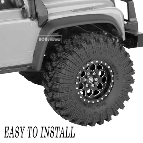1.3" RC Crawler Tire Skins,Multi-Terrain Soft Sticky Rubber Tires(70 * 26mm) for TRX4 SCX24 FCX24 Ascent-18 1/18 1/24 Off-Road RC Car Upgrade Parts,4PCS (Style C) - style: StyleC(4PCS)