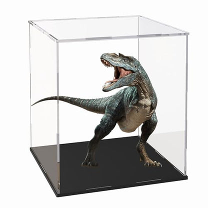 Acrylic Display Case for Collectibles and Toys, Versatile Clear Acrylic Display Box with Black Base for Action Figures and Souvenirs, 6-inch - size: 6"L x 6"W x 6"H