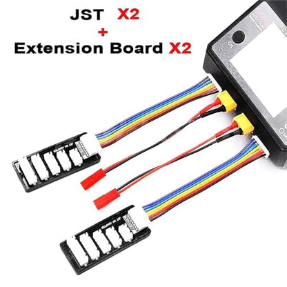 SPARKHOBBY XT60/XT30/JST/T-plug Balance Charger Extension Cable and 2-6S Extension Board for HOTA D6 D6PRO D6+ Smart Charger RC (2PCS JST 2PCS Board) - style: 2PCS JST 2PCS board