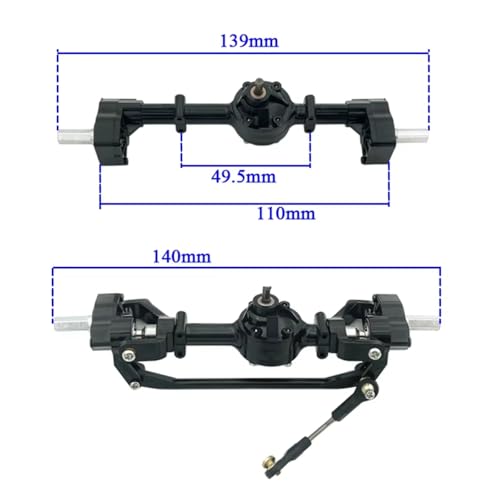 Rc Crawlers Axles For WPL B1 B14 B24 C14 C24 B16 1/16 Front And Rear Portal Axle Assembly Model Accessories Upgrade Repair RC Car Replace Parts(1set) - color: 1set