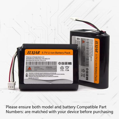 (2-Pack) 3.7V 7800mAh Battery for 300-10186, AI05-2, AI07-1 | Fits AI07-2, Pro 7 and compatible ADT Command smart security panels; rechargeable replacement battery pack.