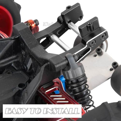 RC Aluminum Adjustable Wing Mount Upgrades Part for 1/14 Typhon Grom 223S (ARA2306,ARA2306s,ARA2106) RC Car,Adjustable Wing Mount Hops Up,Black - color: Black-(upgrades Part）