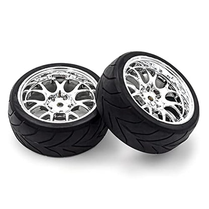 HUIOP RC Drift Tires - 4pcs Replacements for 1/10 HSP94123, 94122, D5 Yokomo RC Drift Car