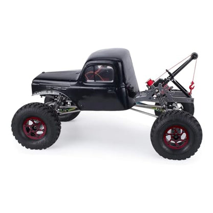 AMK 1/10 RC Crawler Tow Truck Accessory Kit, Truck Tow Truck Crane Arm Wrecker Servo Winch Kit, for 1/10 RC Crawler SCX10 TRX4 Capra LCG Chassis Upgrades Parts - color: Silvery