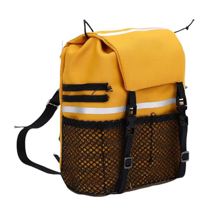 Yctze RC Simulation Backpack, Oxford Cloth Storage Bag, Stickers Backpack with Customization, Ideal for SCX10, 1/8 & 1/10 Scale RC Crawlers (Yellow) - color: Yellow