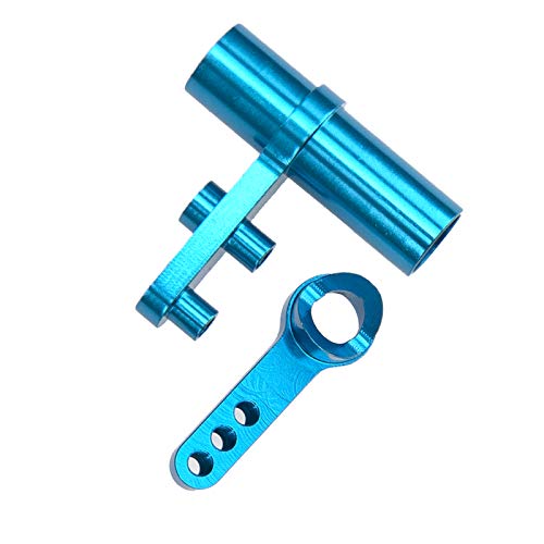 Aluminum Steering Servo Saver Complete Ackerman Plate Upgrade Parts 102057 Compatible with Redcat Volcano Epx HSP Exceed 1/10 RC Truck Buggy Car (Blue)