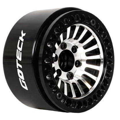 GOTECK RC Rims 1.9 Beadlock Wheels Heavy Duty CNC Aluminum Crawler RC Wheel Rim Set Wheel Hub 4pcs-Set for 1/10 RC Crawler, TRX4 Axial SCX10 II SCX10 III Redcat Gen8, RC4WD D90 - color: GS2911