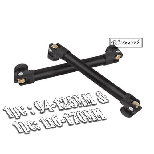 RC Drive Shaft Universal Upgrades for 1/10 SCX10 II Red cat D90 Gen7/Pro RC 4WD GEN8 SCX10 2, Rcarmumb 2pcs RC Crawler Driveshaft,Harden Steel #45 Part Hop-Ups (94-125MM & 116-170MM) Black - size: 94-125 & 116-170 mm