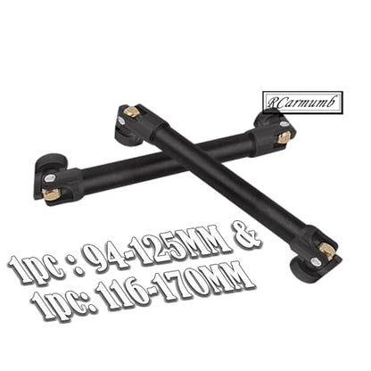 RC Drive Shaft Universal Upgrades for 1/10 SCX10 II Red cat D90 Gen7/Pro RC 4WD GEN8 SCX10 2, Rcarmumb 2pcs RC Crawler Driveshaft,Harden Steel #45 Part Hop-Ups (94-125MM & 116-170MM) Black - size: 94-125 & 116-170 mm