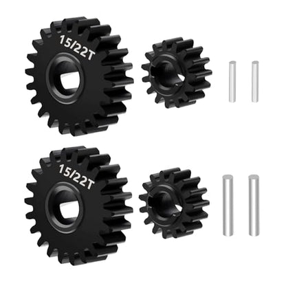 Overdrive 15/22T Underdrive 13/24T Steel Portal Gears Set | for 1/18 RC Crawler Redcat Ascent-18 Upgrade