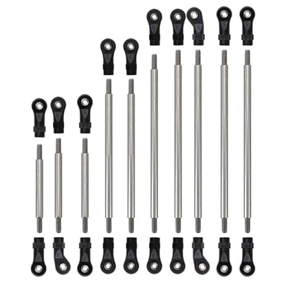 INJORA Stainless Steel Link Rod Linkage Plastic Rod End Set 324mm Wheelbase for 1/10 TRX4 RC Crawler Car - size: For 324mm TRX4