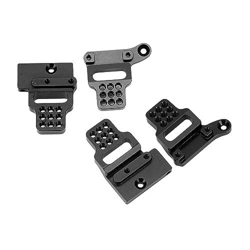 RC Car Shock Mount Aluminum Alloy RC Shock Towers Mount for 1/18 RC Crawler Car Upgrades Parts (Black) - color: Black