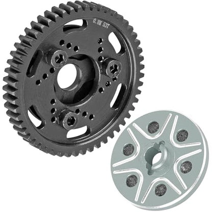 RC 53T Spur Gears 0.8Mod Upgrades Part for 1/10 Slash 2WD (VXL)/Stampede 2WD (VXL)/Rustler 2WD (VXL)/Bandit 2WD (VXL),BRCatWPark Steel Metal Extra-Heavy Slip limiting Clutch,Titanium - color: Titanium - (53t)