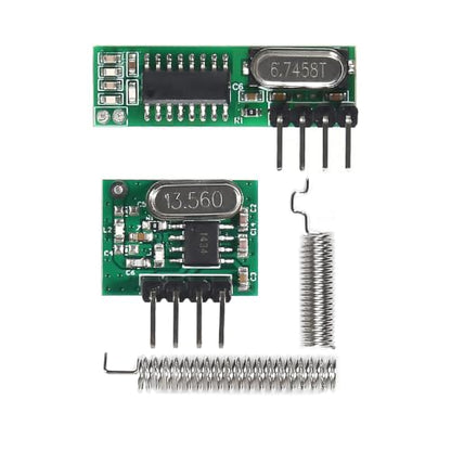10-Pack 433MHz RF Transmitter and Receiver Module, Antenna | 2.2-5V power supply, minus 108dBm sensitivity, 433.92MHz frequency, for Arduino DIY RC projects
