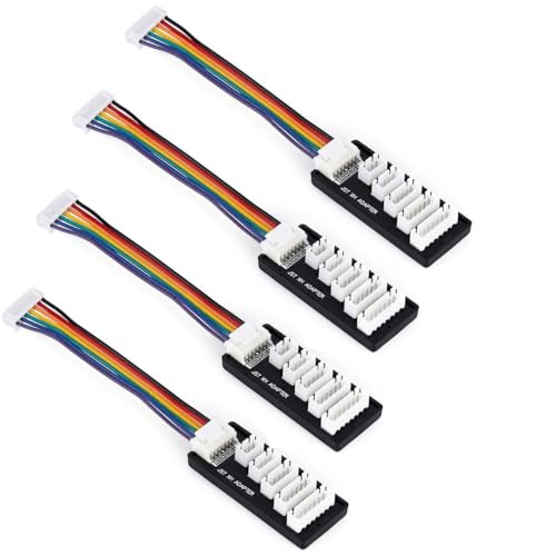4PCS JST-XH Balance Board 2S-6S Lipo Battery Charger Adapter | Multi-Port Expansion Board for RC Car Drone Boat | Extend 2S 3S 4S 5S 6S Lipo Charging Compatible with Hitec Traxxas Venom
