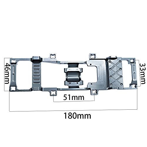 Full Metal Chassis Frame for FMS 1/24 Power Wagon FCX24 RC Crawler Car Model Upgrade Part (Titanium) - color: Titanium