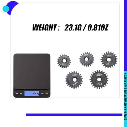 48P 3mm Rc Pinion Gear Set 19T 20T 21T 22T 23T for 1/16 traxxas Slash 4X4 E-Revo Summit 1/10 4-Tec Bandit Slash Rustler Stampede Raptor Upgrade Parts