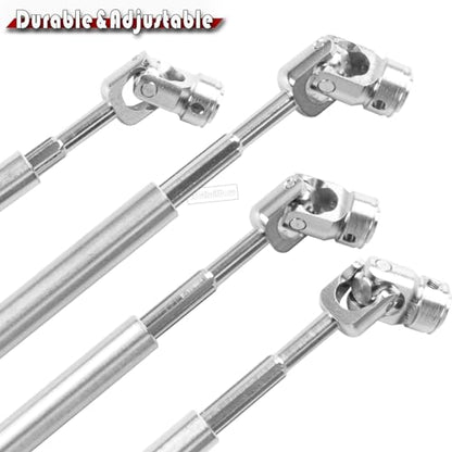 Universal Drive Shaft Upgrades Part for 1/10 SCX10 II Red cat D90 Gen7/Pro GEN8 RC 4WD,Harden Steel #45 RC Driveshafts(85-122MM),2PCS,Silver - size: 85-122mm(2pcs-silver)