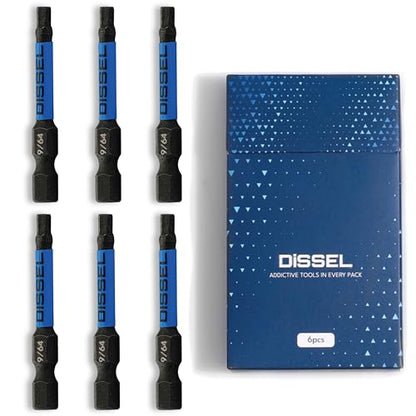 9/64 Hex Bit Set - SAE Magnetic 9/64 Allen Wrench, Durable S2 Steel Hex Driver for Bike, Furniture & RC Repairs (6pc). Impact Grade Allen Bits Designed for Precision and Durability. - size: 9/64", style: SAE