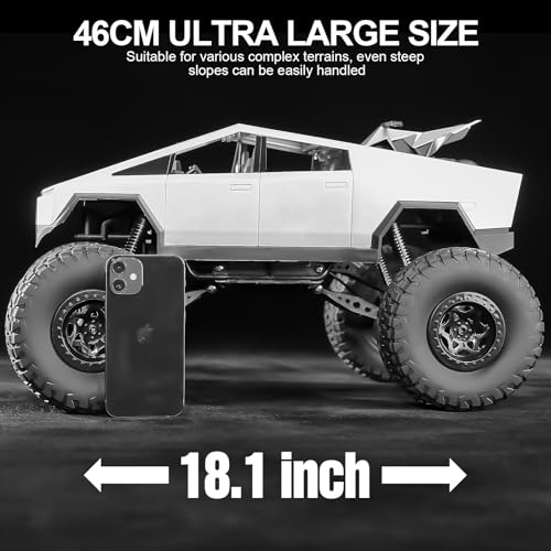 1:8 Huge Climbing Car Remote Control Truck RC Pickup Model Car Motorcycle Powerful 4x4 Vehicle for All Various Terrains Great Christmas and New Year Gift for Kids Automobile