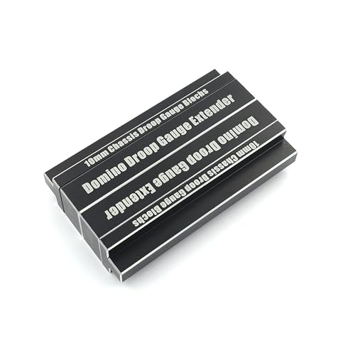 4PCS RC Chassis Droop Gauge Vehicle for 1/10 RC Touring & Drift Racing Cars | 10mm Aluminum Alloy Chassis Droop Blocks,Measuring Tool Model Car Adjuster Ruler,Aluminum Alloy,CNC Machined